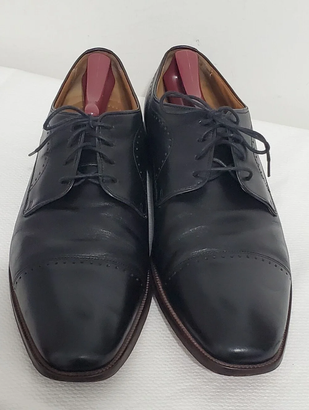 Johnston & Murphy Black Wingtip Lace Up Oxfords Size 13
